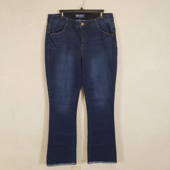 Democracy Ab Solution Itty Bitty Bootcut Jeans Dark Wash Women’s 18W - Picture 2 of 12